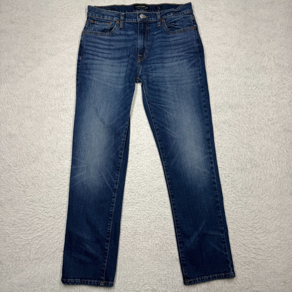 Lucky Brand‎ 223 Straight Jeans Stretch Blue Denim Pants Men's Size 31x32